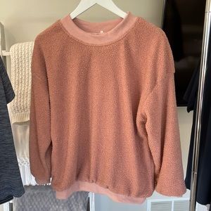 Mauve Reverse Crew-Neck Sweatshirt Size Small